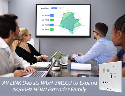 AV LINK Debuts WUH-3MLCU to Expand 4K/60Hz HDMI Extender Family